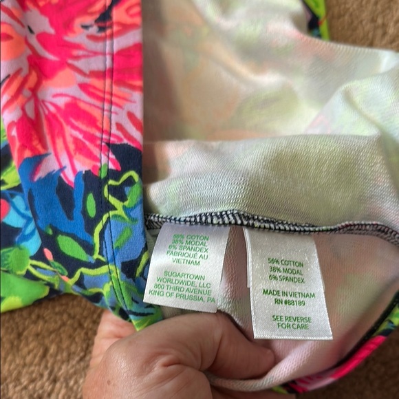 Lilly Pulitzer Teigen Dress Pink and Green Size XL (12-14) - Picture 5 of 8